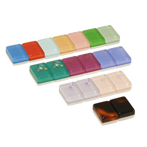 Juego de Fichas de Mahjong Acrílicas, Portátil, Tamaño de Viaje, Color Personalizado, Juego de Ajedrez, Entretenimiento, Uso Universal MJ-820 - Product Image 5