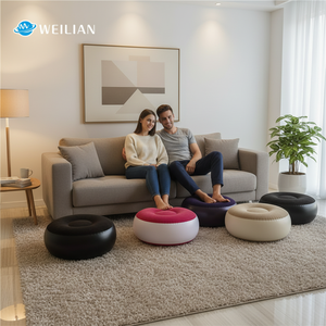 Sillón Inflable Weilian 2026, Mueble Inflable para Sala de Estar, Sofá Inflable Pequeño, Asiento Inflable Portátil, Reposapiés Redondo Plegable - Product Image 3