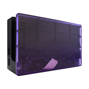 EXtremeRate ชุดเปลี่ยนฝาครอบใสสีม่วงแบบกำหนดเองสำหรับแท่นชาร์จ Nintendo Switch - Product Image 1