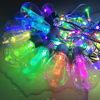 Guirlandes lumineuses LED pour restaurants de Noël, éclairage de bistrot, kit de décoration pour sièges extérieurs commerciaux - Contrôle par application à distance