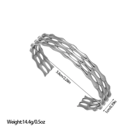 Bracelet ouvert en forme de cœur et de fleur en acier inoxydable plaqué or de style européen et américain