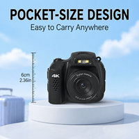 Caméra miniature 64MP 4K avec capteur CMOS, objectif F2.2, batterie au lithium, carte TF, éclairage LED, grand angle, vidéo numérique portable