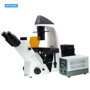 OPTO-EDU A16.2614-4 מקצועי הפוך ניאון מערכת B/G מיקרוסקופ