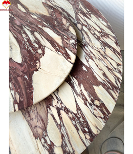 Moderno lujo púrpura vena violeta Calacatta viola mármol mesa de comedor Conjunto grande elegante comedor muebles <span class=keywords><strong>Lazy</strong></span> <span class=keywords><strong>Susan</strong></span> Turn Top - Product Image 4