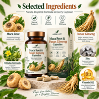 Capsules de Maca et de Ginseng Panax avec Tribulus, Zinc, Vitamine B12 – Complément Quotidien de Vitalité Masculine – Marque Privée