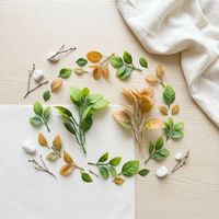 Daun Rumput Plastik Buatan Kecil Ramah Lingkungan Tahan Lama untuk Dekorasi Dinding, Karangan Bunga, dan Rangkaian Bunga DIY untuk Pernikahan di Dalam Ruangan