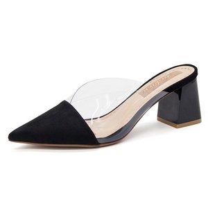 Sandales d'été pour femmes, élégantes, à <span class=keywords><strong>talons</strong></span> épais, avec empeignes en matériaux de haute qualité, design unique et transparent, pour l'extérieur, vente en gros - Product Image 5