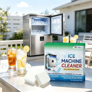 Tablettes nettoyantes et détartrantes pour machine à glace, solution de nettoyage en profondeur pour toutes les machines à glace commerciales, industrielles et domestiques - Product Image 1