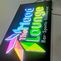 Enseigne lumineuse LED néon écoénergétique en acrylique, rétroéclairée et frontlit, pour devanture de magasin et décoration murale intérieure
