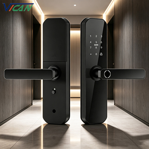 Cerradura inteligente wifi al por mayor de aleación de zinc TTlock, cerradura de puerta inteligente con huella dactilar, contraseña, tarjeta IC, desbloqueo por aplicación, cerradura de manija para puerta de madera - Product Image 1