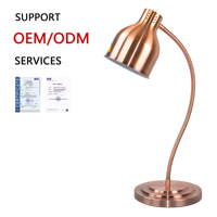 Lampe chauffante alimentaire multi-couleurs ORIX en métal, lumière infrarouge avec col de cygne flexible pour service de restauration en buffet