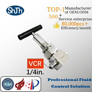 Vanne à soufflet haute pression manuelle interchangeable SHJH-LOK en acier inoxydable 316SS avec double vis extérieure filetée NPT/<span class=keywords><strong>BSPP</strong></span>/BSPT, OEM ASME ASTM DIN - Product Image 4