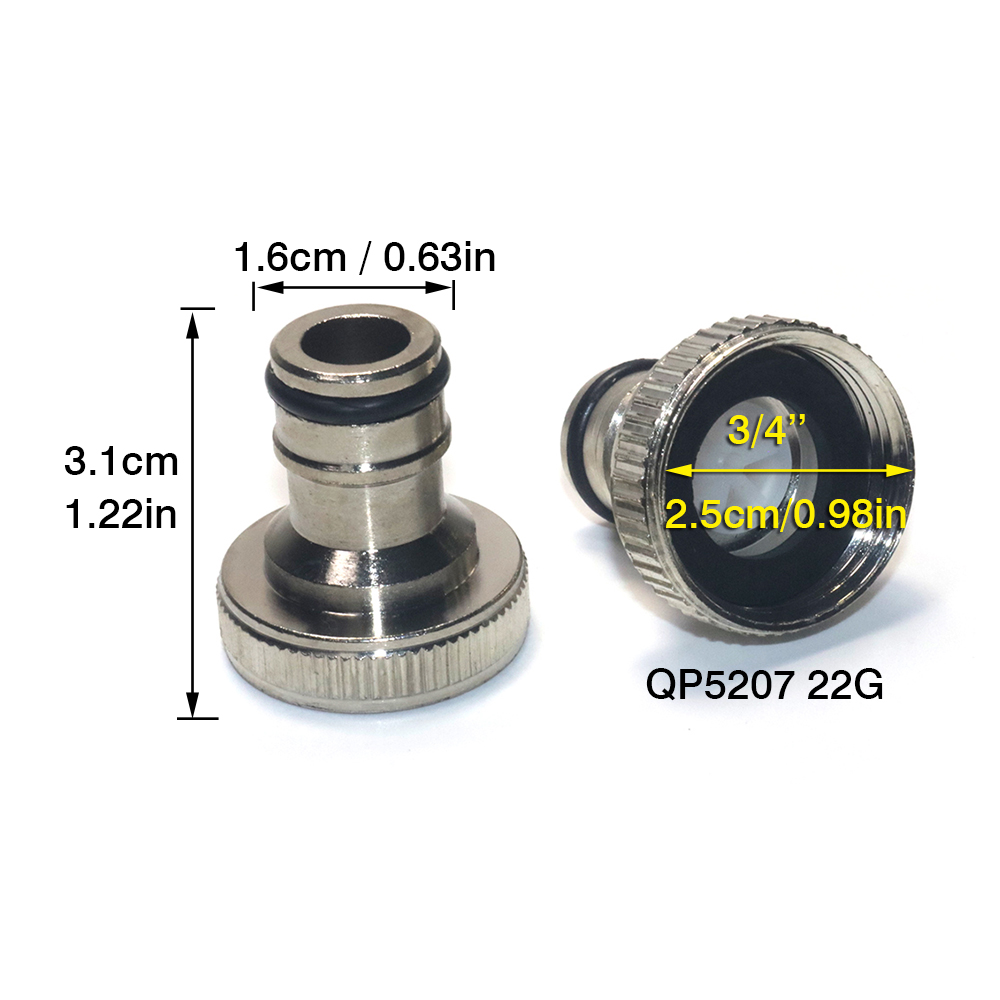 Rose QP5207 Acier inoxydable Filetage interne 3/4