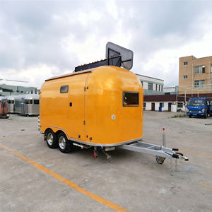 Carrito de Comida Comercial Portátil Naranja, Mini Quiosco de Venta Ambulante para Exteriores, Remolque de Comida Móvil para Helados, Acero Inoxidable 4 - Product Image 4