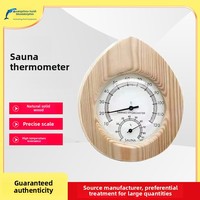 Desain Modern Jendela Transom Kayu Solid dengan Termohigrometer Elektrik, Aksesori Ruang Sauna Tetesan Air Suhu Tinggi Blue Dolphin