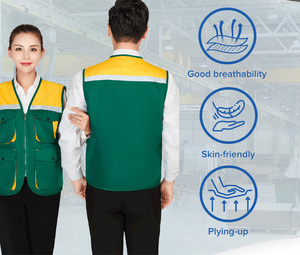 Chaleco de Seguridad sin Mangas de Poliéster con Logotipo Personalizado, Cinta Reflectante, Uniforme de Trabajo con Bolsillos, Chaleco de Trabajo sin Mangas para Herramientas - Product Image 4
