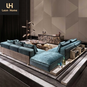 Sofá de tela de terciopelo de lujo para sala de estar, muebles para el hogar, tres plazas, último diseño - Product Image 1