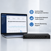 Commutateur réseau 10G SFP+ 8 ports géré, interface web, VLAN, QoS, prend en charge les modules optiques 1G, 2.5G, 10G