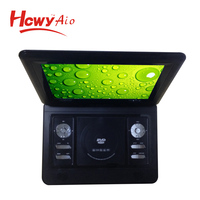 Écran LCD TFT 12 pouces pas cher avec batterie, radio FM, jeux, multi-systèmes USB/AV/SD, portable pour voiture et maison, pour lecteur TV