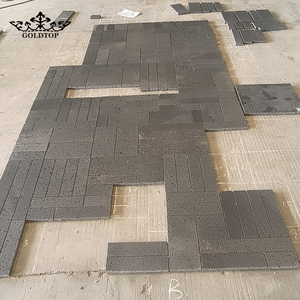 Carreaux de travertin basaltique noir de Hainan GOLDTOP, pierre naturelle pour la pose de carrelage extérieur et la construction de murs. - Product Image 5