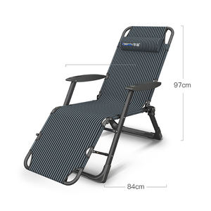 Kursi lipat santai luar ruangan, furnitur tanpa gravitasi dapat dilipat kursi pantai halaman santai - Product Image 3