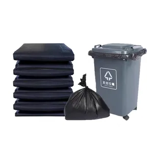 Xuất khẩu 1.5mil đen & trắng nhiệm vụ nặng nề túi rác rõ ràng có thể lót 40 đến 50 gallon túi rác