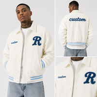 Veste de baseball universitaire personnalisée OEM, style vintage, hip-hop, broderie chenille, patchwork, style décontracté, streetwear, bomber