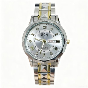 Montre à quartz avec bracelet en acier, montre en alliage résistante à l'eau, montre-bracelet pour homme, pour le commerce d'exportation - Product Image 5