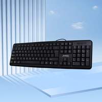 Teclado USB con Cable JEDEL de 104 Teclas, Tamaño Completo con Teclado Numérico para Oficina y Hogar