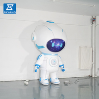 Sculpture de robot géant gonflable personnalisée, robot de dessin animé gonflable, mascotte de dessin animé, modèle de robot gonflable pour Toyota