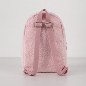 Custom Embroidered Logo Lamb Wool <strong>Backpacks</strong> Back to School Gifts for Children Outdoor <strong>Personalised</strong> <strong>Backpack</strong> Bags Accessories - Product Image 4
