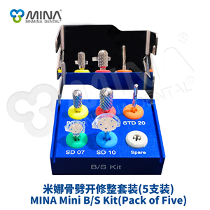 Mina Tandheelkundig Implantaat Pak Mini Bot Splitsen & Trimmer Gereedschapskit Roestvrij Staal Klasse I - Product Image 6