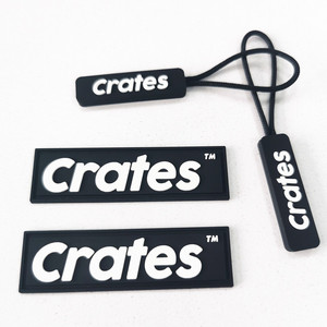 Tiradores de cremallera con logotipo 3D personalizado, Metal y PVC para prendas de vestir, bolsas, tiendas de campaña, cuerda extractora de cordón de goma - Product Image 6