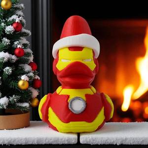 Vashine 3D Navidad <span class=keywords><strong>Iron</strong></span> <span class=keywords><strong>Man</strong></span> pato Juguetes Divertidos decoración del hogar caja ciega materiales ecológicos ventilador de mano artesanías de plástico creativas - Product Image 2