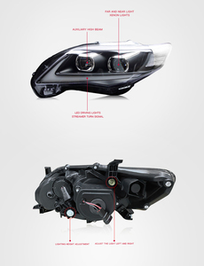 Adecuado para <span class=keywords><strong>Toyota</strong></span> 11-13 Nuevo conjunto de faros delanteros <span class=keywords><strong>Corolla</strong></span> <span class=keywords><strong>modificado</strong></span> con luces LED de circulación diurna, luces de xenón de doble lente - Product Image 5