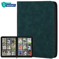Album de cartes à collectionner TC Wholesale, 9 pochettes, en cuir PU, avec fermeture éclair, pour cartes TCG, cartes sportives et cartes de collection