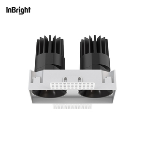 Plafonnier LED COB carré sans cadre, double tête, 2x8W, 2x18W, 2x25W, étanche IP65, <span class=keywords><strong>anti</strong></span>-éblouissement, pour hôtel et usage industriel - Product Image 1
