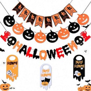 New Design Party Felt Halloween Decoration Large Halloween Garland Bat Ghost Pumpkin - Product Image 2