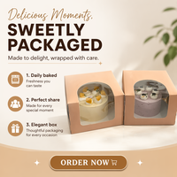Boîte à gâteau jetable personnalisée en carton recyclable pliable pour mariage, anniversaire, fête, avec fenêtre