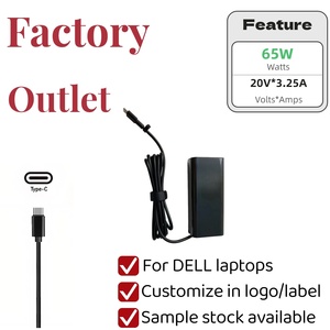 Cho 65 Wát DC Type-C máy tính xách tay Sạc <span class=keywords><strong>adapter</strong></span> cho Dell Inspiron 14-7400/XPS 13-9305/vĩ độ 20V 3.25A PD - Product Image 2