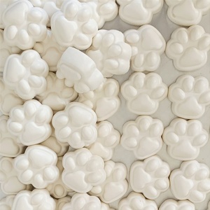 Jouet à presser anti-stress en PU blanc, 2,1 pouces, à récupération lente, en forme de patte de chat simulée, mignon, pour fêtes, type Mochi, à presser, pour soulager le stress, à faire soi-même - Product Image 6