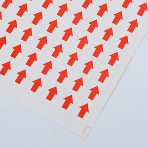 Autocollant adhésif en papier imperméable en stock usine pour réparation de vêtements, étiquette directionnelle flèche rouge pour produit défectueux, bougie - Product Image 6