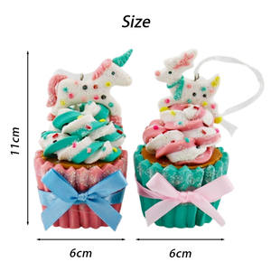 Personalizado al por mayor <span class=keywords><strong>de</strong></span> color brillante árbol <span class=keywords><strong>de</strong></span> Navidad helado pastel con <span class=keywords><strong>unicornio</strong></span> Topper arco adorno colgante para la decoración <span class=keywords><strong>de</strong></span> la fiesta <span class=keywords><strong>de</strong></span> Navidad - Product Image 2