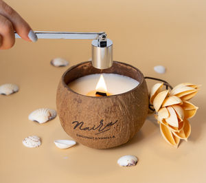 เทียนหอมขี้ผึ้งมะพร้าวถั่วเหลืองพร้อมไส้ตะเกียงไม้ทำด้วยมือเป็นมิตรต่อสิ่งแวดล้อม - Product Image 6