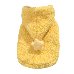 เสื้อฮู้ดสัตว์เลี้ยงน่ารักลายดาว เสื้อกั๊กขนแกะอุ่นสำหรับฤดูหนาว เสื้อคลุมหนานุ่มสำหรับลูกสุนัขพันธุ์บิชองและแมวตัวเล็ก - Product Image 6