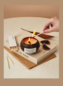Vela aromática de cáscara de coco, vela perfumada de larga duración, cera de soja de cáscara de coco, recuerdo navideño, vela perfumada de alta gama - Product Image 6