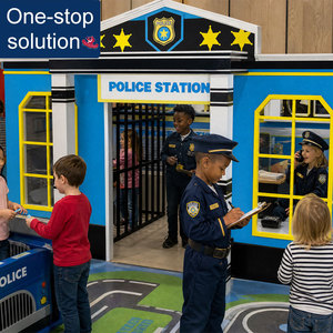 Centro de Juegos de Rol <span class=keywords><strong>para</strong></span> Niños, Estación de Policía de Juguete, Equipo de Juego Interior <span class=keywords><strong>para</strong></span> Jardín de Infancia y Centro Comercial - Product Image 1