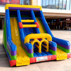 Grand toboggan <span class=keywords><strong>gonflable</strong></span> à prix avantageux, conception personnalisée à double voie, <span class=keywords><strong>structure</strong></span> d'amusement en PVC durable pour enfants et adultes - Product Image 1