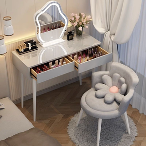 Factory Wholesale Multifunction Bedroom Furniture Wooden Dresser Upscale Bedside <strong>Table</strong> Living <strong>Room</strong> <strong>Dressing</strong> <strong>Table</strong> With LED Light - Product Image 3