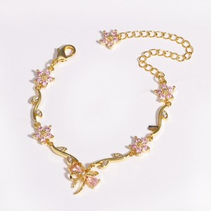 Bracelet en alliage électroplaqué <span class=keywords><strong>Phil</strong></span> Delicate Flower Bow, best-seller - Doux, raffiné, créatif, polyvalent, ambiance haut de gamme, cadeau pour femmes - Product Image 2